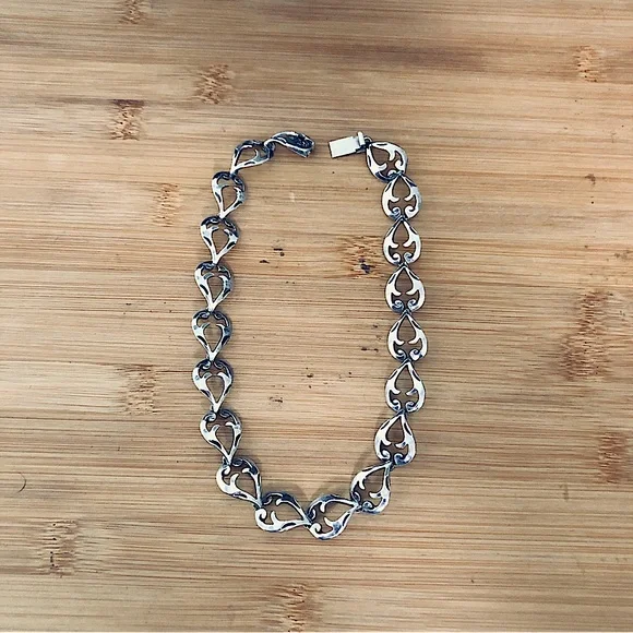 $248 Designer Sterling Estate Necklace 42 Grams Marked EAC 925 STERLING TAXCO - Picture 4 of 7